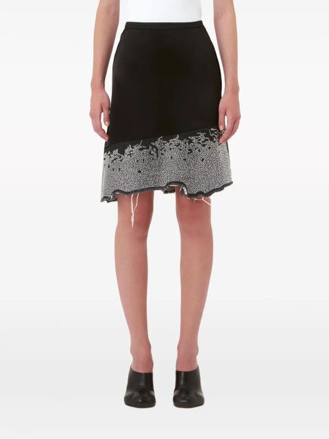 JW Anderson glitter-detail asymmetric skirt - Black