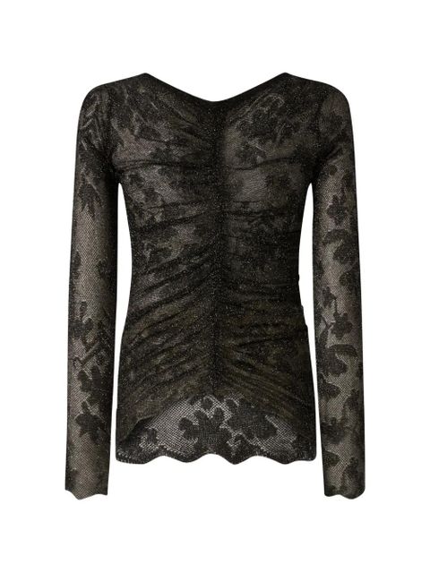 PINKO Monsone round-neck top - Black - zdjęcie produktu nr 2