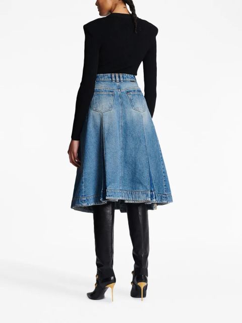 Balmain shoulder-pad sweater - Black