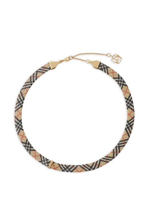 Burberry check print necklace - Gold - zdjęcie produktu nr 1