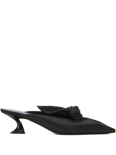 Lanvin knotted pointed-toe mules - Black - zdjęcie produktu nr 1