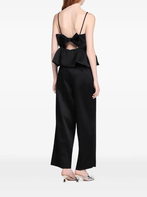 SANDRO ruffled camisole top - Black