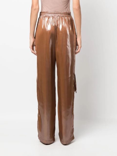 Blumarine patch-pockets straight-leg trousers - Brown