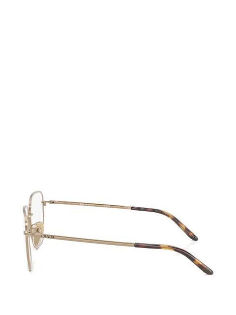 Prada geometric-frame glasses - Gold
