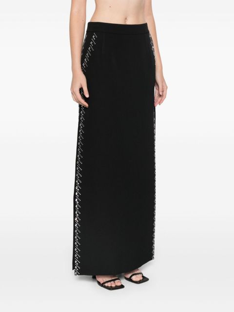 Rabanne rhinestone-embellished maxi skirt - Black
