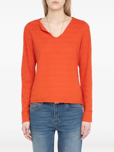 Zadig&Voltaire striped long-sleeve top - Orange