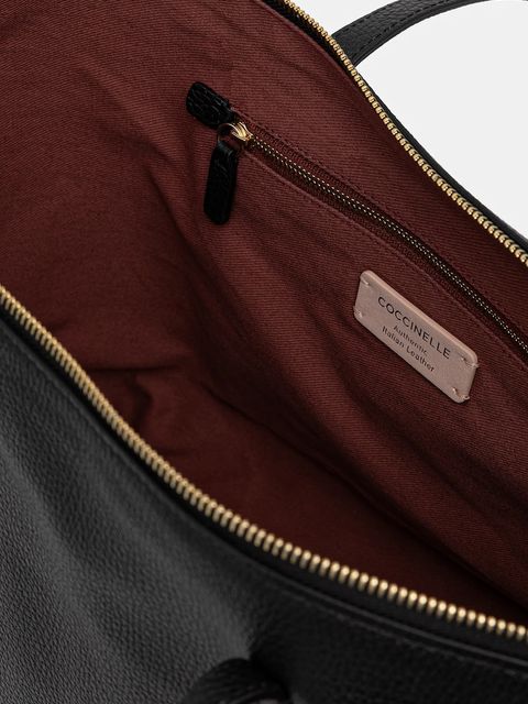 Coccinelle torba skórzana NORY kolor czarny E1 U45 11 01 01