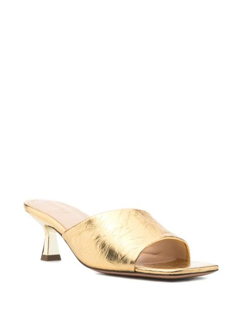 SANDRO 60mm leather sandals - Gold - zdjęcie produktu nr 2