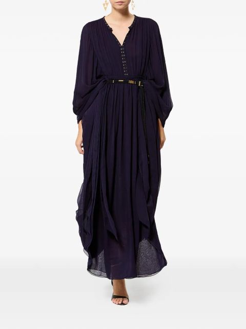 ISABEL MARANT studded ruffle silk dress - Purple - zdjęcie produktu nr 2