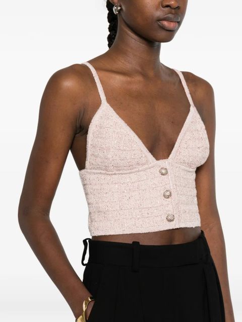 Alessandra Rich buttoned top - Pink