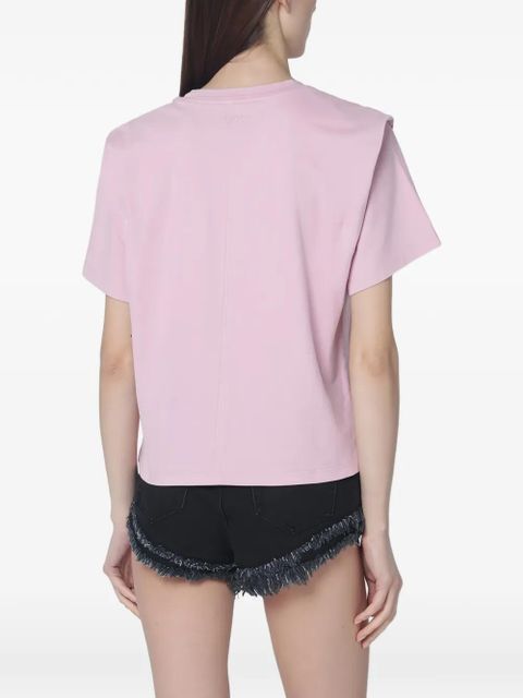 ISABEL MARANT Zelitos shoulder-detail T-shirt - Pink