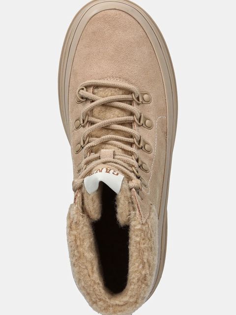 Gant workery zamszowe Wintly damskie kolor beżowy na platformie ocieplone 31543083