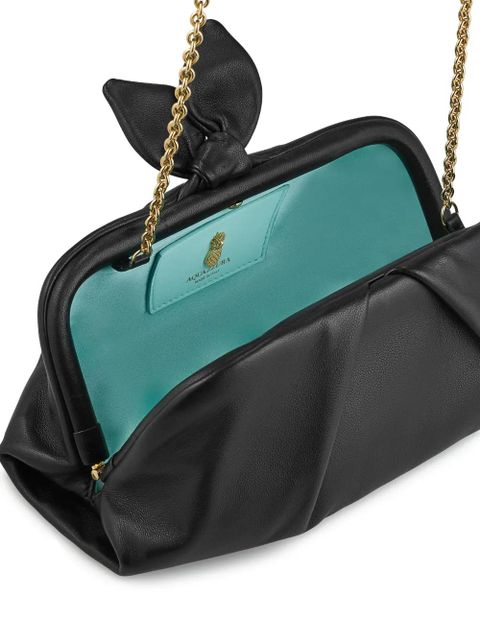 Aquazzura small Bow Tie clutch bag - Black