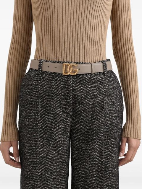 Dolce & Gabbana logo-buckle belt - Neutrals - zdjęcie produktu nr 2