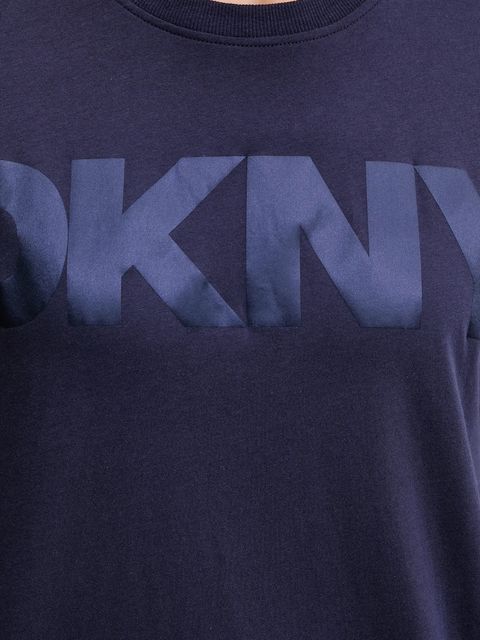 Dkny t-shirt bawełniany damski kolor niebieski DP6T1534