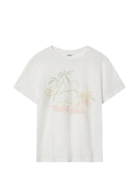 MARANT ÉTOILE ZEWEL floral-print T-shirt - White - zdjęcie produktu nr 1