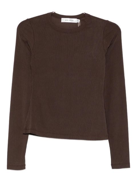 Aya Muse crew-neck sweater - Brown