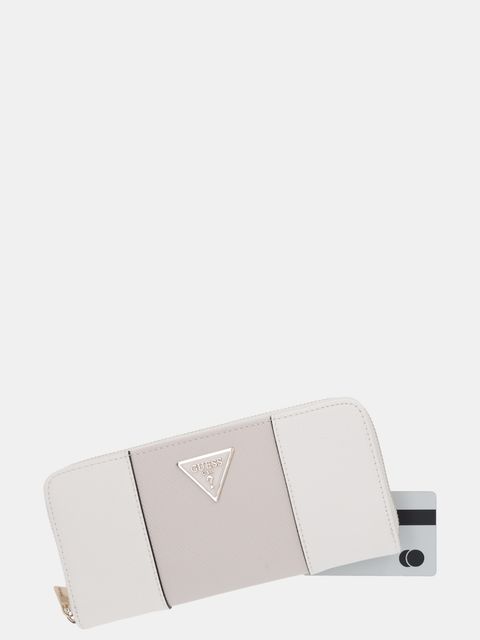 Guess portfel LAUREL damski kolor biały SWZG74 59146