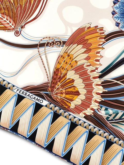 Ferragamo Giada print tassel scarf - Neutrals