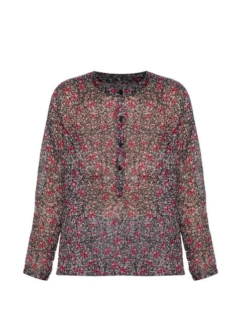MARANT ÉTOILE Maria floral buttoned top - Black - zdjęcie produktu nr 1