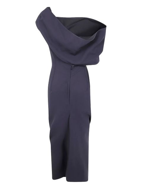 Jacquemus draped one-shoulder dress - Black