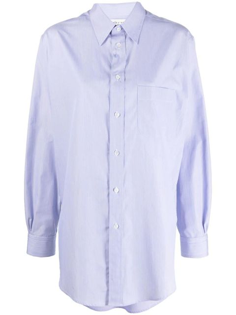 Maison Margiela long-sleeve piqué shirt - Blue - zdjęcie produktu nr 1