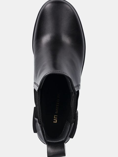 United Nude sztyblety skórzane Grip Chelsea Mid IV damskie kolor czarny na słupku 109590116