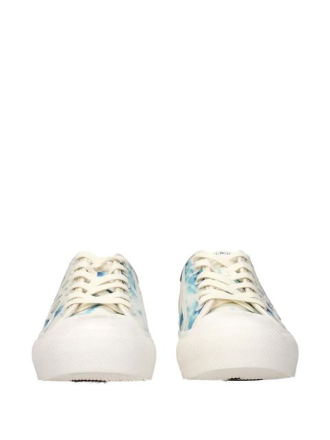 Jimmy Choo tie-dye logo-patch sneakers - Neutrals