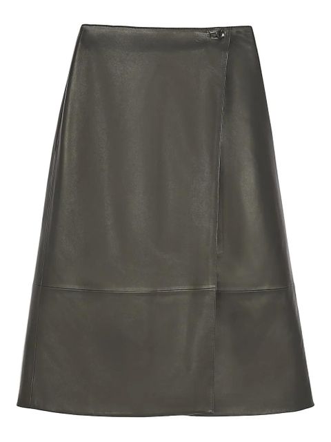 Yves Salomon leather midi skirt - Grey - zdjęcie produktu nr 1