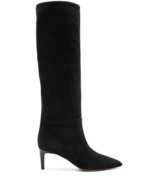 Paris Texas Stiletto 105mm suede boots - Black - zdjęcie produktu nr 1