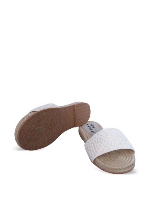 Manebi crochet slide sandals - Neutrals