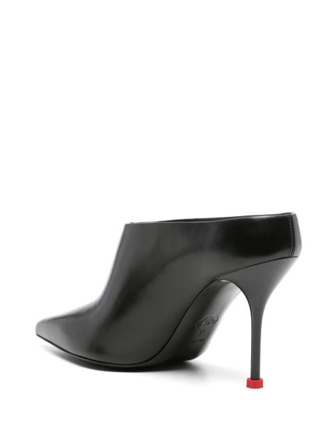 Alexander McQueen Thorn 90mm leather mules - Black - zdjęcie produktu nr 2