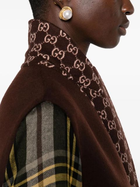 Gucci double-breasted sleeveless coat - Brown