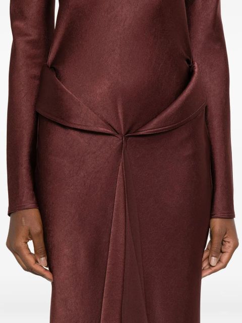 Nanushka crew-neck draped maxi dress - Brown