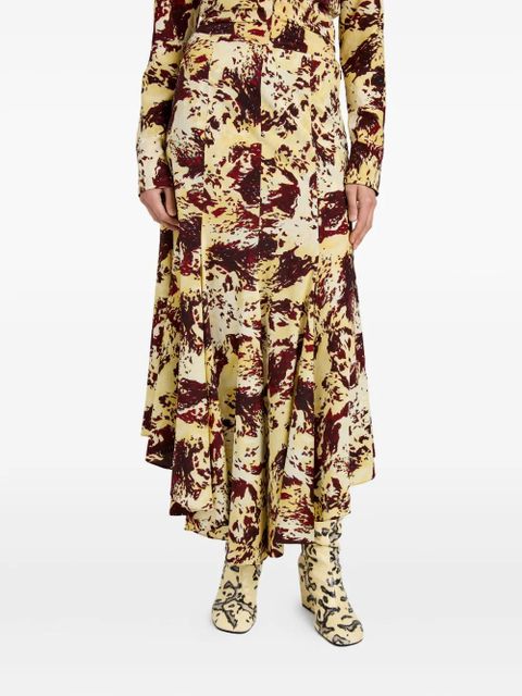 Proenza Schouler Joelle printed midi skirt - Yellow - zdjęcie produktu nr 1