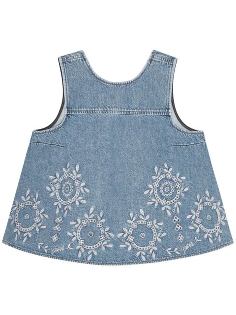 GANNI open-back denim top - Blue - zdjęcie produktu nr 1