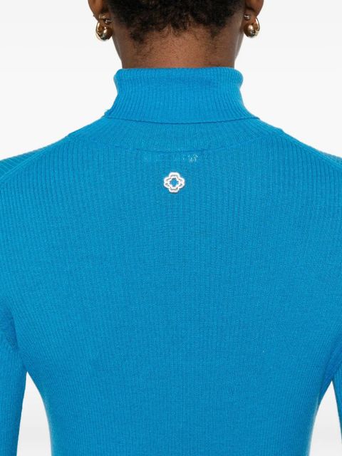 Maje roll-neck ribbed top - Blue