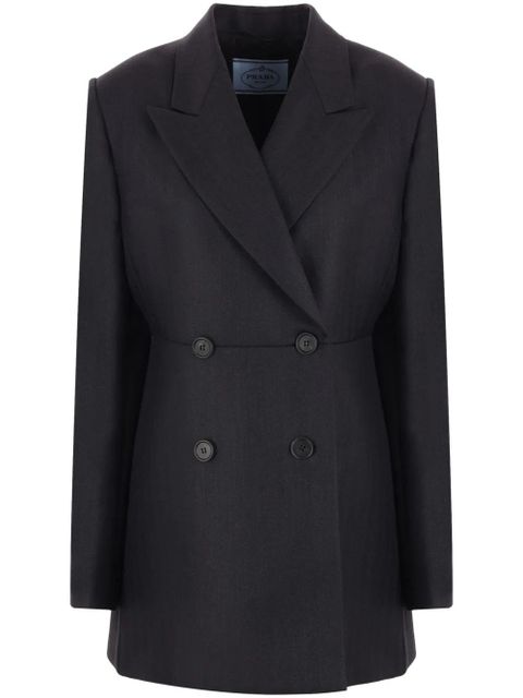 Prada double-breasted wool blazer - Blue - zdjęcie produktu nr 1