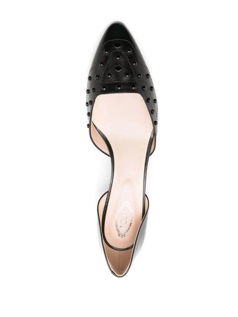 Tod's studded 35mm pointed-toe pumps - Black