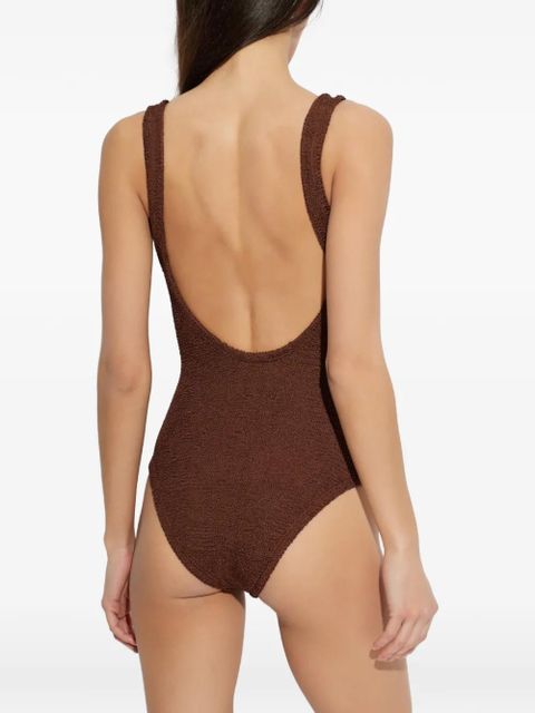 Hunza G square-neck swimsuit - Brown
