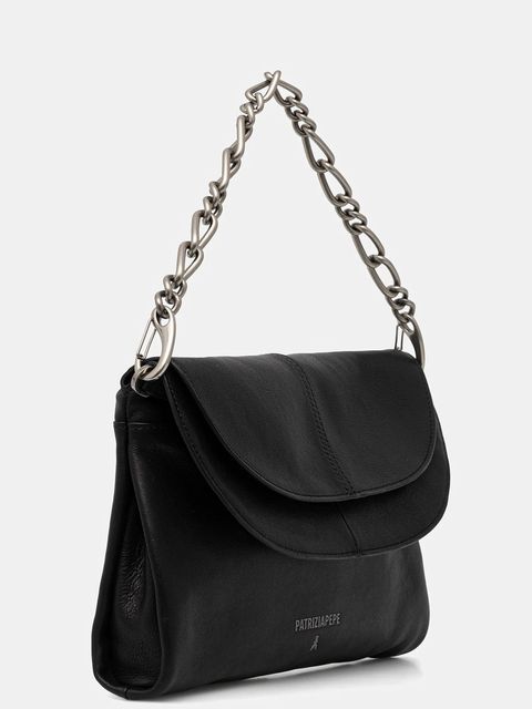 Patrizia Pepe kopertówka skórzana kolor czarny 2B0152 L162