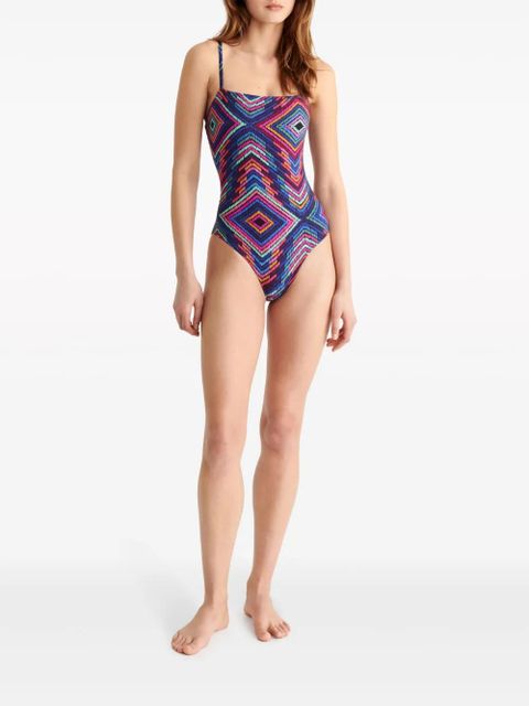 ERES Optique spaghetti-strap swimsuit - Blue