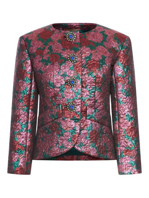 Saint Laurent brocade single-breasted jacket - Red - zdjęcie produktu nr 1