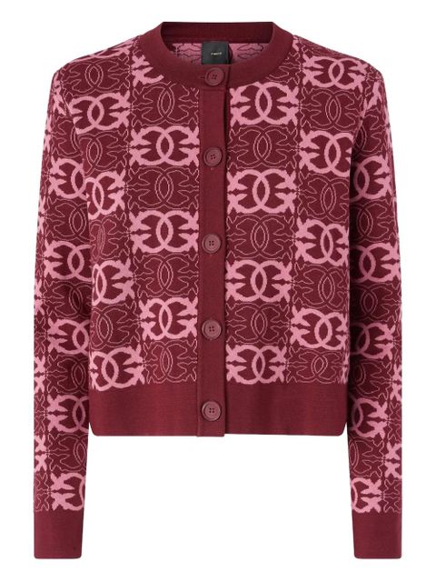 PINKO logo-pattern cardigan - Red - zdjęcie produktu nr 1