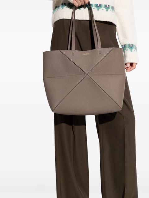 LOEWE medium Puzzle Fold tote bag - Brown