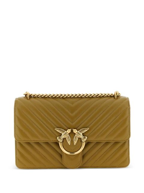 PINKO Love One Classic sheepskin cross body bag - Green - zdjęcie produktu nr 1