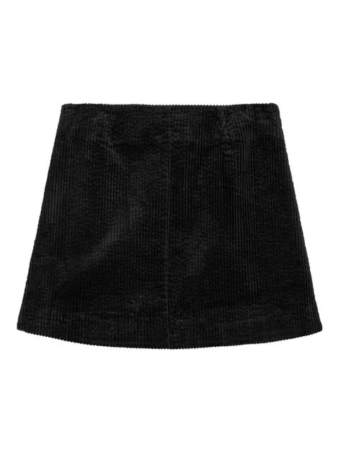GANNI corduroy mini skirt - Black