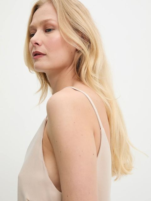 Answear.LAB top damska kolor beżowy gładka