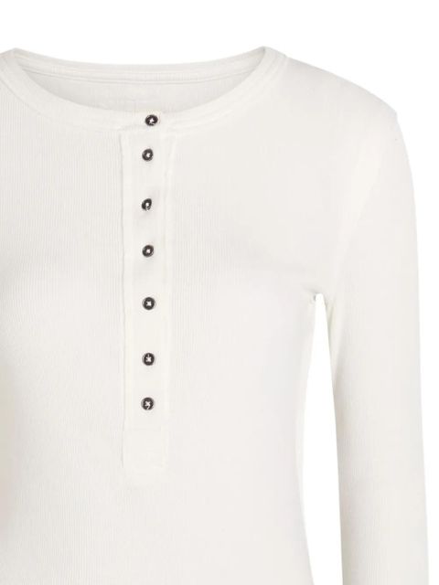 Free People Jamie Henley button ribbed blouse - White - zdjęcie produktu nr 2
