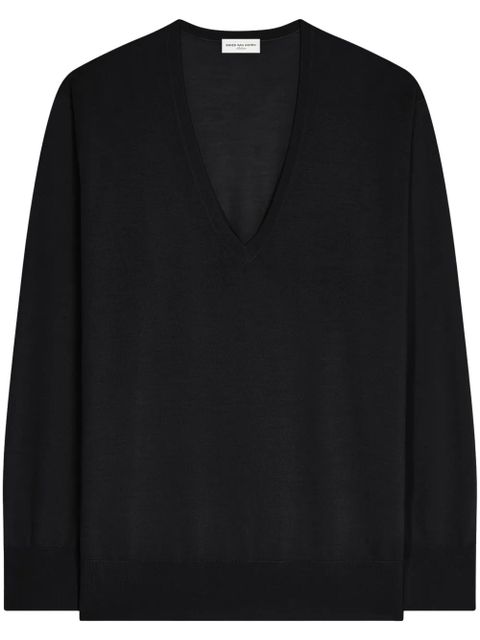 DRIES VAN NOTEN merino wool sweater - Black - zdjęcie produktu nr 1